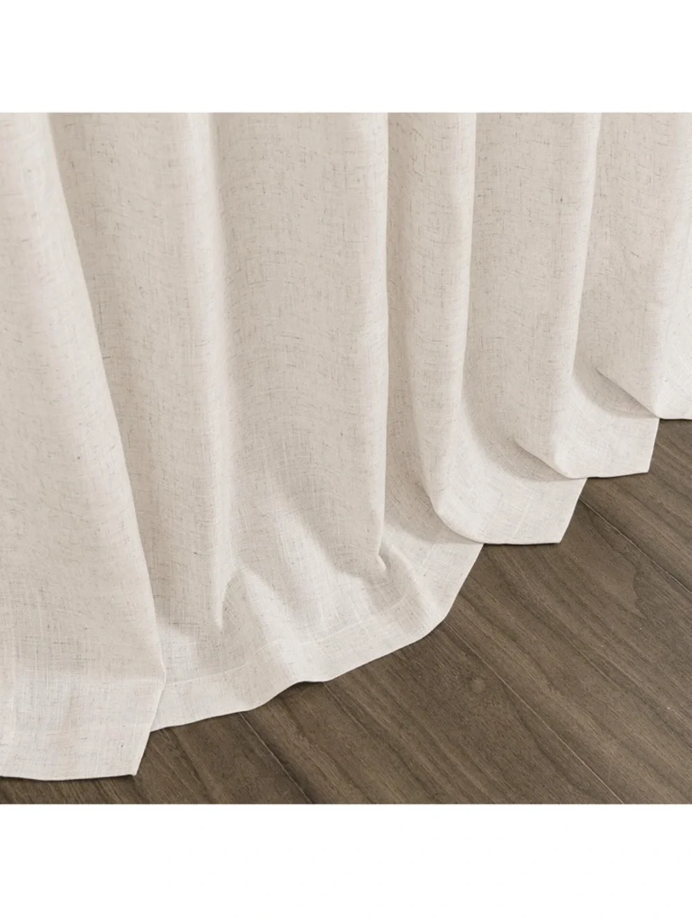 Beige Flax Linen Curtains 52 x 84 inches Long for Living Room 2 Panel Tan Burlap